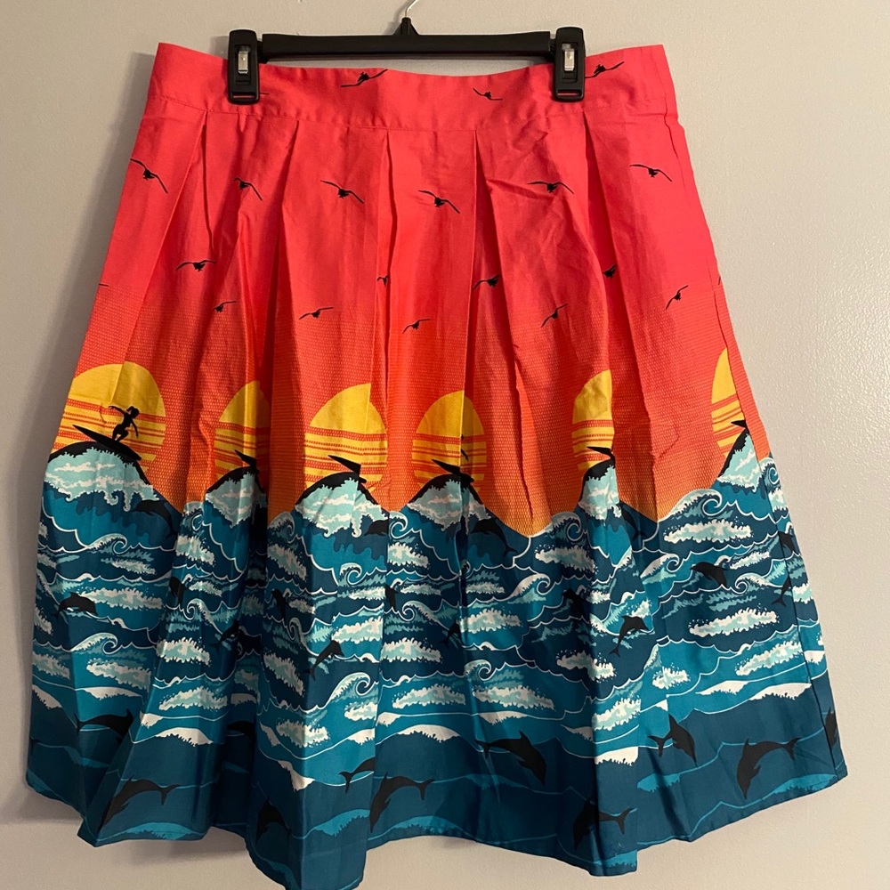 NWOT cotton skirt XL 🐬🌊🏄♀️ - Picture 1 of 8